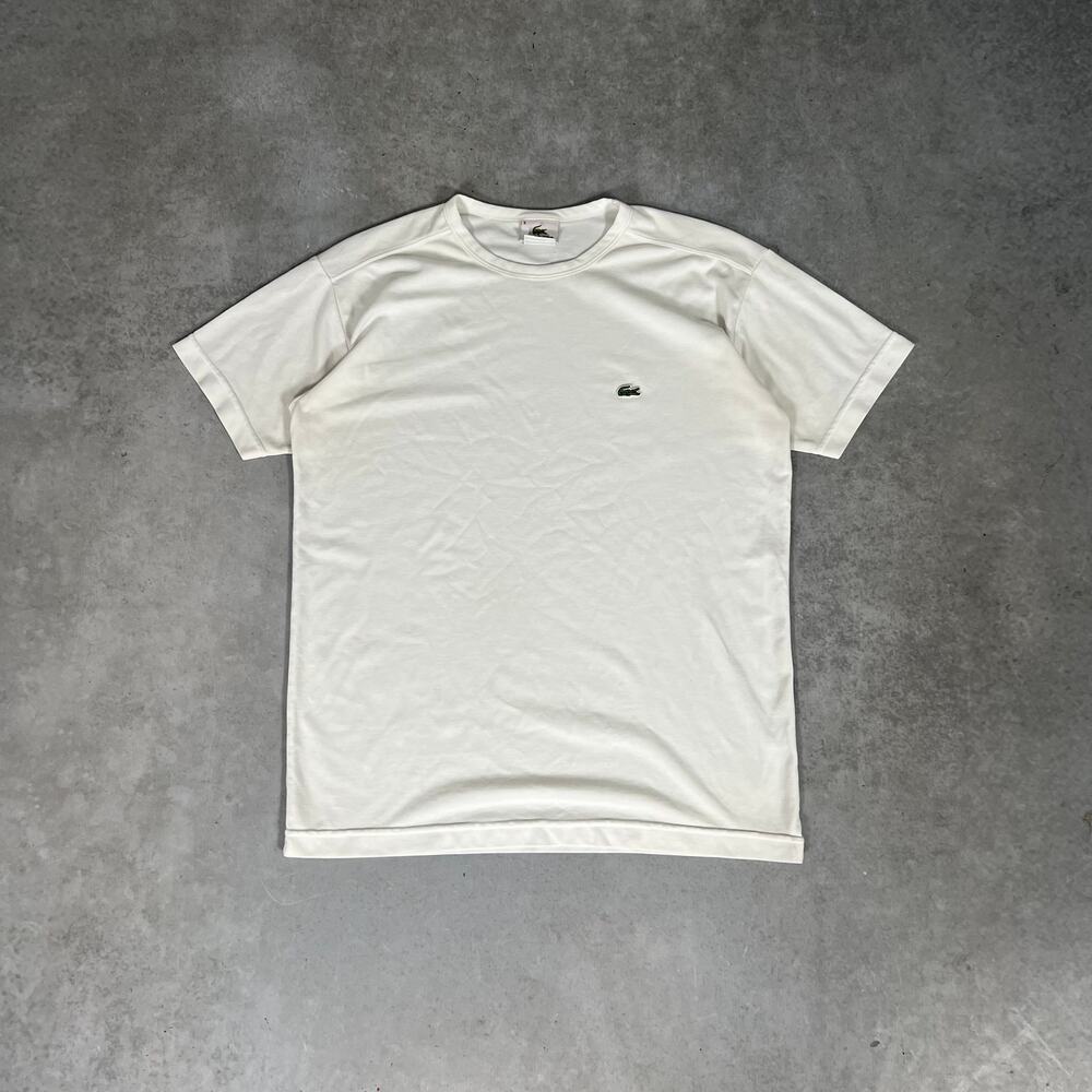 Lacoste Sport Men's Crewneck T-Shirt White 100% Cotton Size 6 XL
